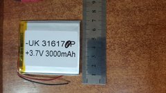 Акумулятор Литий - полимерний Foton (3.7 v ) 3000 mAh ( UK 316170P)