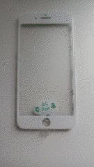 Скло з рамкою і ОСА плівкою для iPhone 8 plus Lens+OCA with frame белое white