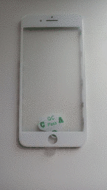 Скло з рамкою і ОСА плівкою для iPhone 8 plus Lens+OCA with frame белое white