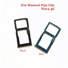 Держатель (лоток) SIM-карт Huawei P30 Lite синий