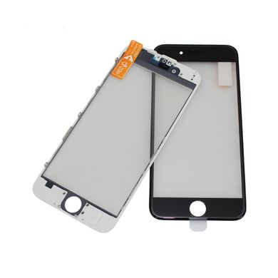 Стекло с рамкой и OCA пленкой для iPhone 6S Lens+OCA with frame белое white