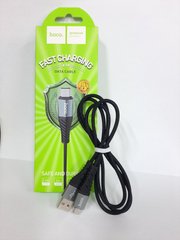 Кабель USB - micro  Hoco X38  Cool charging cable  черный   1m.  2.4 А