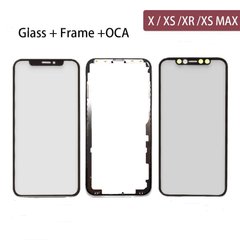 Скло з рамкою і ОСА плівкою для iPhone XS Max Lens+OCA with frame черное black